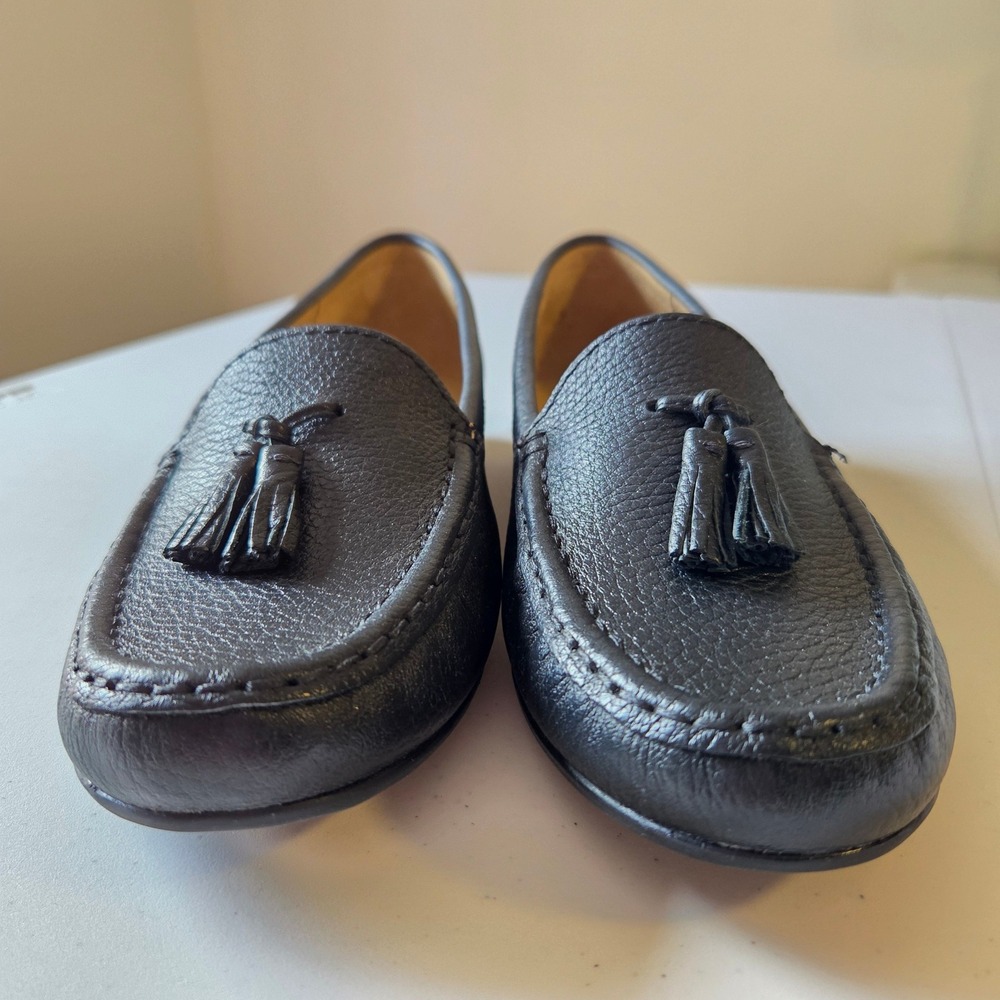 Marc Joseph New York Riviera Black Pebbled Leather Tassel Loafers Womens 7.5 - Picture 3 of 9